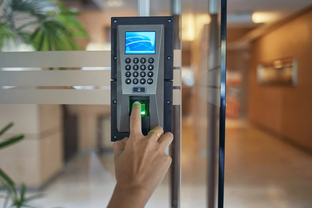 Hotel door access control system with key card technology