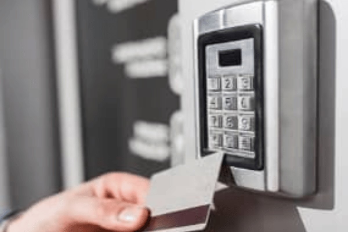 Magnetic stripe key card used for hotel room access